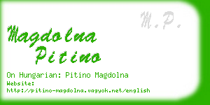 magdolna pitino business card